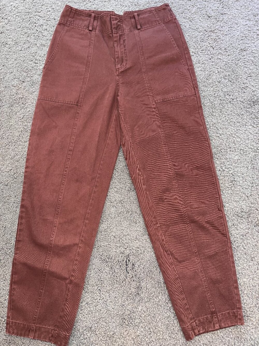 A PIECE APART MERA HIGH WIAST TAPERED PANTS IN CHOCOLATE BROWN - NWOT - W27 L 27